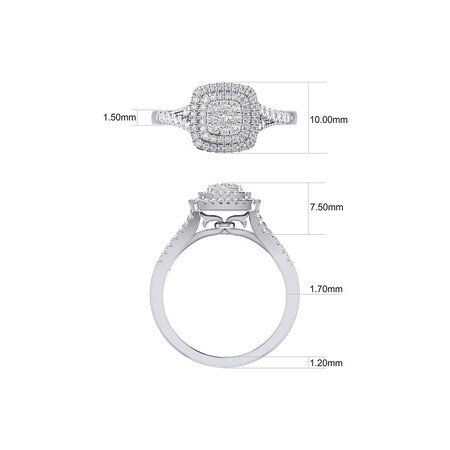 Engagement Ring with 1/2 Carat TW of Diamonds in 10kt White Gold Engagement Ring with 1/2 Carat TW of Diamonds in 10kt White Gold