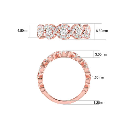 Ring with 1 Carat TW of Diamonds in 14kt Rose Gold Ring with 1 Carat TW of Diamonds in 14kt Rose Gold