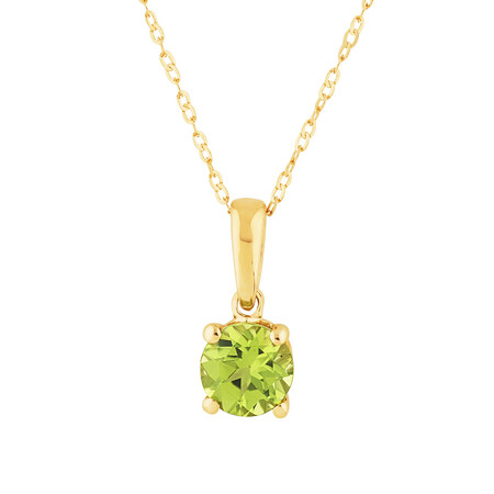 Pendant with Peridot in 10kt Yellow Gold Pendant with Peridot in 10kt Yellow Gold