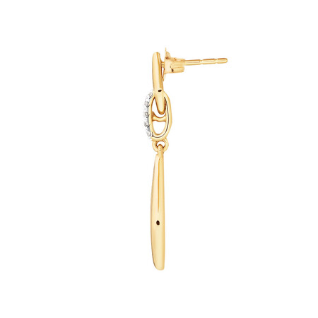 Drop Earrings in 0.10 Carat TW of Diamonds in 10kt Yellow Gold Drop Earrings in 0.10 Carat TW of Diamonds in 10kt Yellow Gold