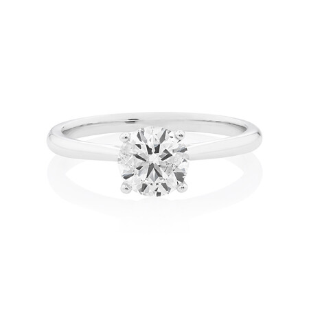Evermore Certified Solitaire Engagement Ring with 1 Carat TW Diamond in 14kt White Gold Evermore Certified Solitaire Engagement Ring with 1 Carat TW Diamond in 14kt White Gold