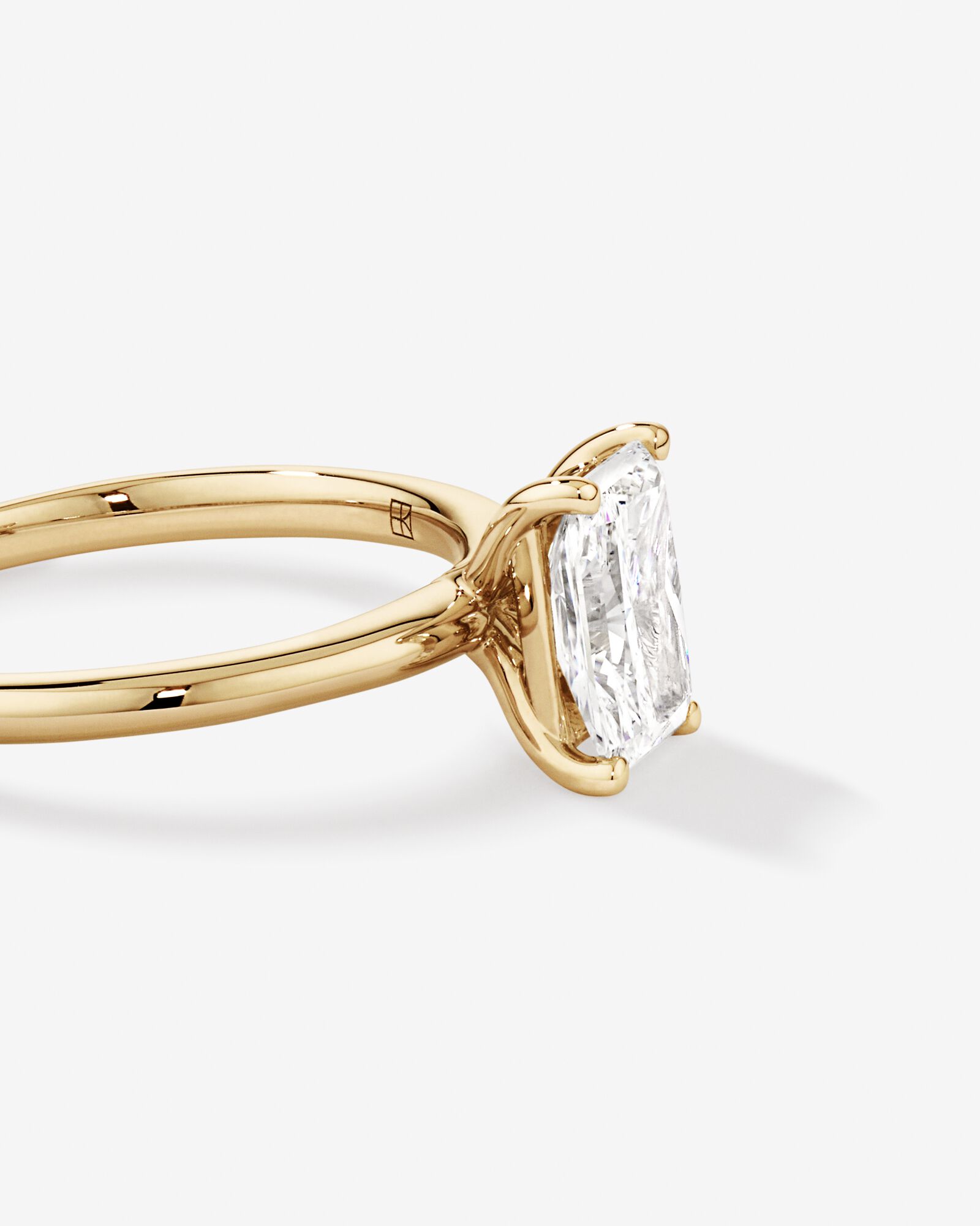 1.25 Carat TW Radiant Laboratory-Grown Diamond Solitaire Engagement Ring in 14kt Yellow Gold