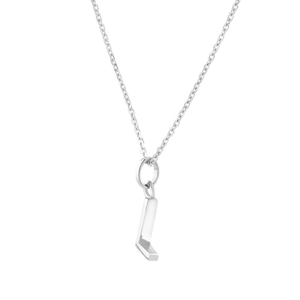 Pendentif « L » en argent sterling