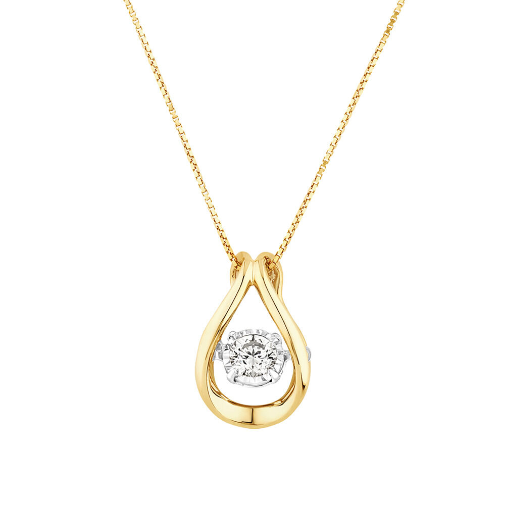 Everlight Pendant with a 1/4 Carat TW Diamond in 10kt Yellow Gold
