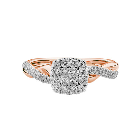 Evermore Engagement Ring with 0.50 Carat TW of Diamonds in 14kt Rose Gold Evermore Engagement Ring with 0.50 Carat TW of Diamonds in 14kt Rose Gold