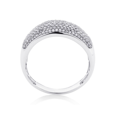 Pave Ring with 0.60 Carat TW of Diamonds in 10kt White Gold Pave Ring with 0.60 Carat TW of Diamonds in 10kt White Gold