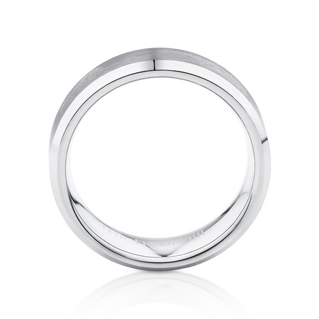 Men's Ring in Grey Sapphire Tungsten Men's Ring in Grey Sapphire Tungsten