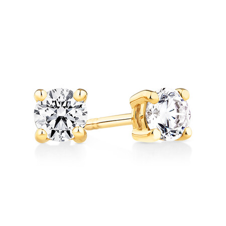 Classic Stud Earrings with 0.46 Carat TW of Diamonds in 14kt Yellow Gold Classic Stud Earrings with 0.46 Carat TW of Diamonds in 14kt Yellow Gold