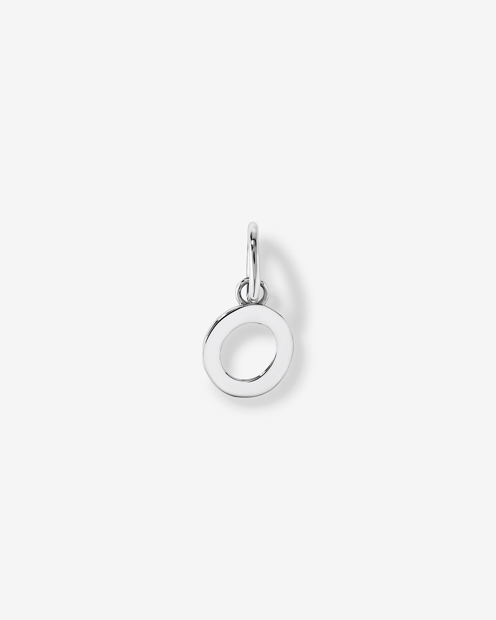 Letter O Initial Pendant in Sterling Silver