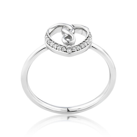 Infinitas Ring with Diamonds in Sterling Silver Infinitas Ring with Diamonds in Sterling Silver