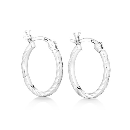 Hoop Earrings in Sterling Silver Hoop Earrings in Sterling Silver