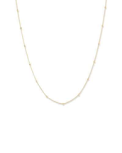 45cm (18") (Adjustable Bead Necklace in 10kt Yellow Gold