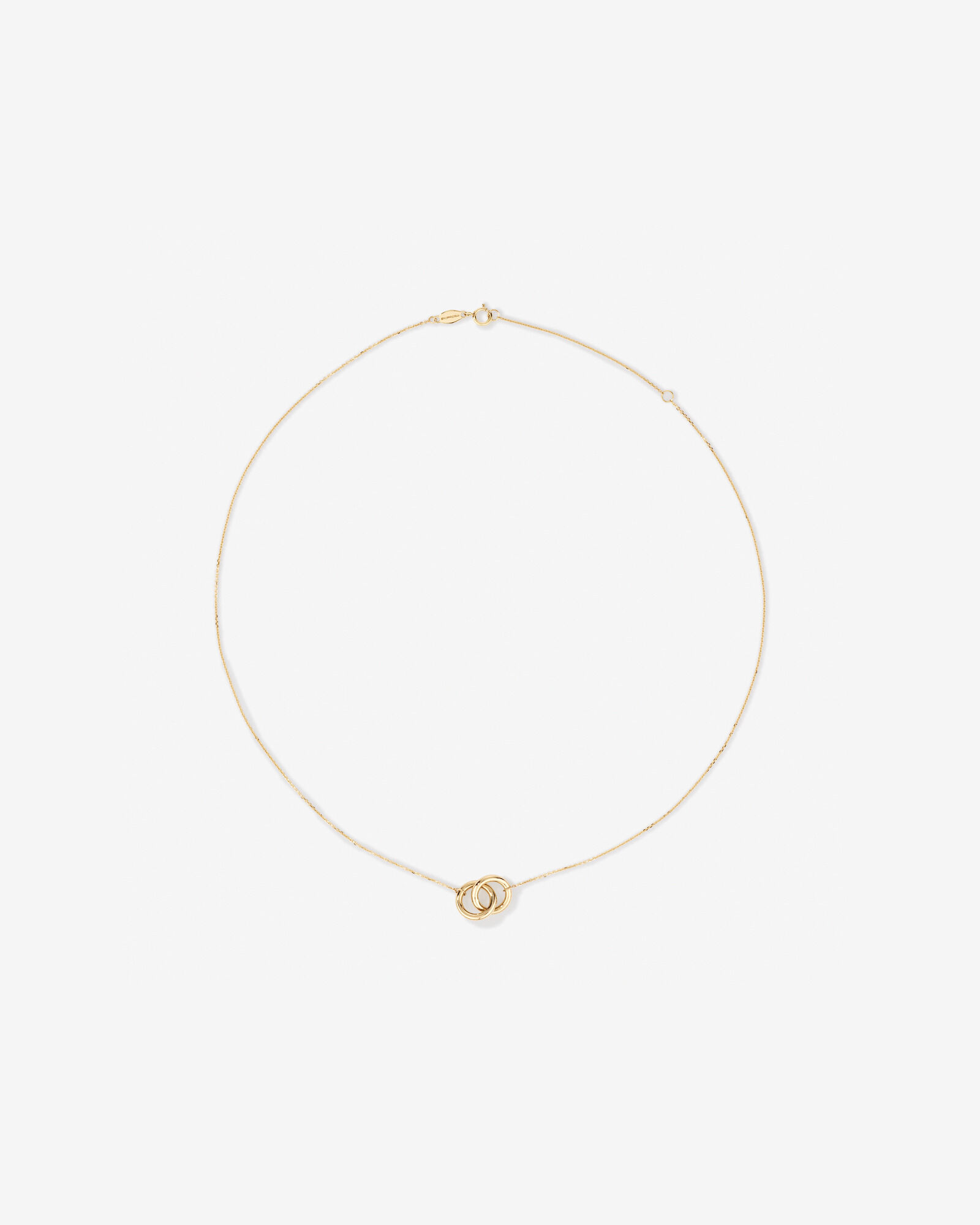 45cm (18”) Double Circle Necklace in 10kt Yellow Gold