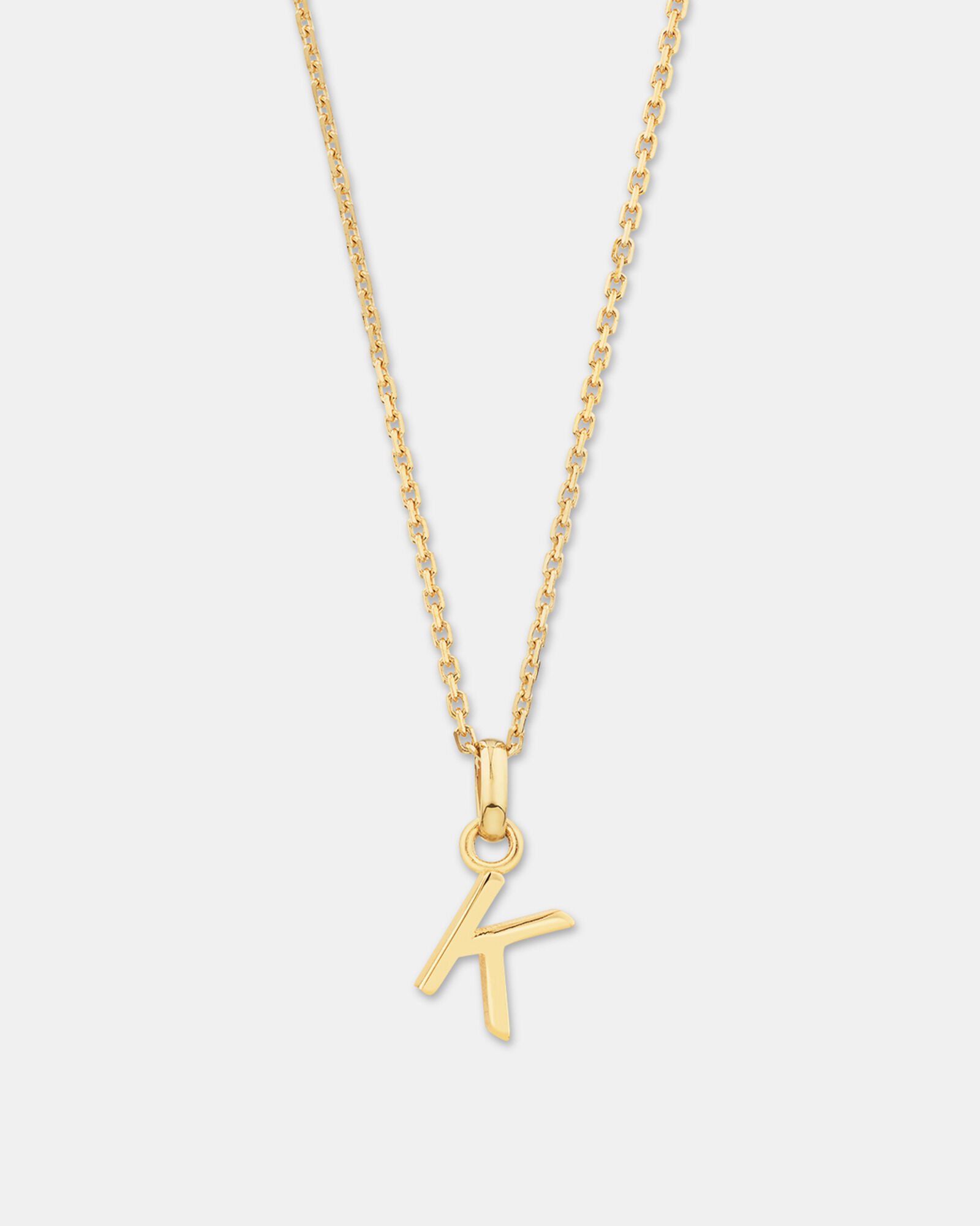 K Initial Pendant in 10kt Yellow Gold