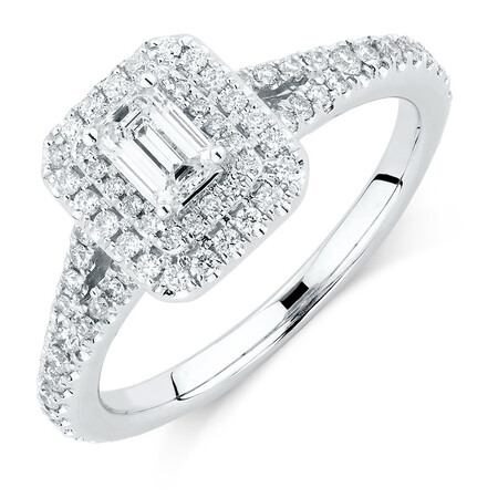 Arpeggio Diamond Engagement Ring With 0.87 Carat TW Of Diamonds In 14kt White And Rose Gold Arpeggio Diamond Engagement Ring With 0.87 Carat TW Of Diamonds In 14kt White And Rose Gold
