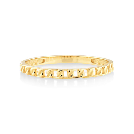 Small Curb Link Ring in 10kt Yellow Gold Small Curb Link Ring in 10kt Yellow Gold