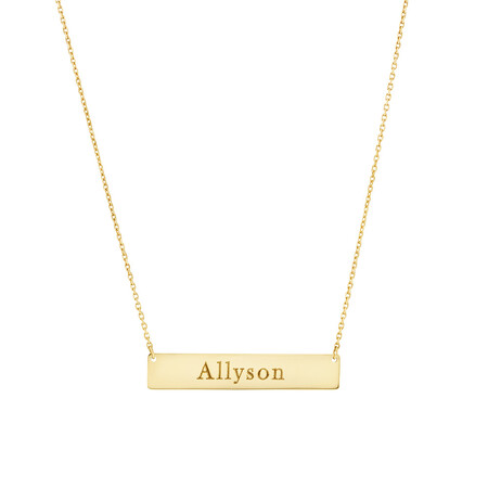 Bar Necklace in 10kt Yellow Gold Bar Necklace in 10kt Yellow Gold