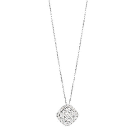 Pendant with 1 Carat TW of Diamonds in 10kt White Gold Pendant with 1 Carat TW of Diamonds in 10kt White Gold
