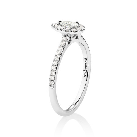 Ring with 0.50 Carat TW of Diamonds in 14kt White Gold Ring with 0.50 Carat TW of Diamonds in 14kt White Gold