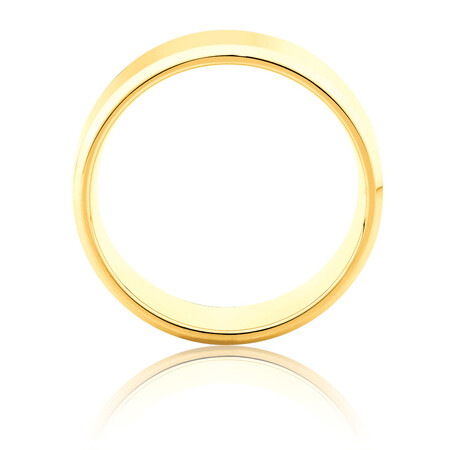 Flat Bevelled Wedding Band in 10kt Yellow Gold Flat Bevelled Wedding Band in 10kt Yellow Gold
