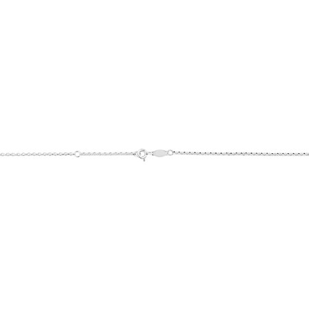 45cm (18") 1mm-1.5mm Width Diamond Cut Belcher Chain in 18kt White Gold 45cm (18") 1mm-1.5mm Width Diamond Cut Belcher Chain in 18kt White Gold