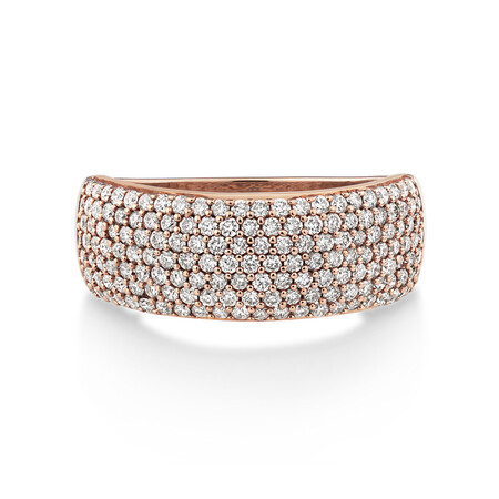 Diamond Pave Ring with 1.00 Carat TW Diamond in 10kt Rose Gold Diamond Pave Ring with 1.00 Carat TW Diamond in 10kt Rose Gold