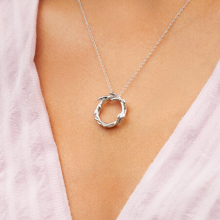 Small Willow Pendant in Sterling Silver Small Willow Pendant in Sterling Silver