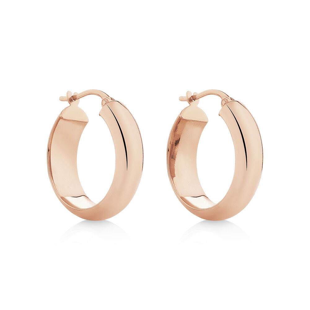 15mm Hoop Earrings 10kt Rose Gold