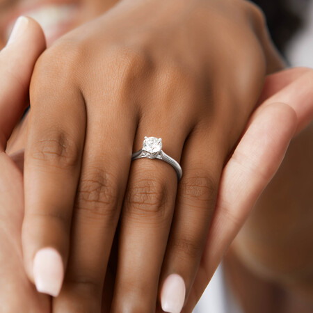 Southern Star Solitaire Engagement Ring with a 1 Carat TW Diamond in 14kt White Gold Southern Star Solitaire Engagement Ring with a 1 Carat TW Diamond in 14kt White Gold