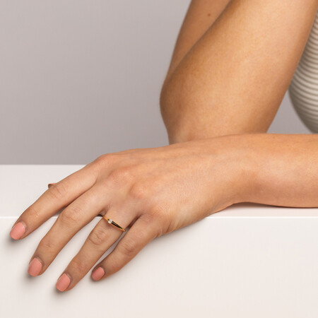 Promise Ring with Diamond in 10kt Yellow Gold Promise Ring with Diamond in 10kt Yellow Gold