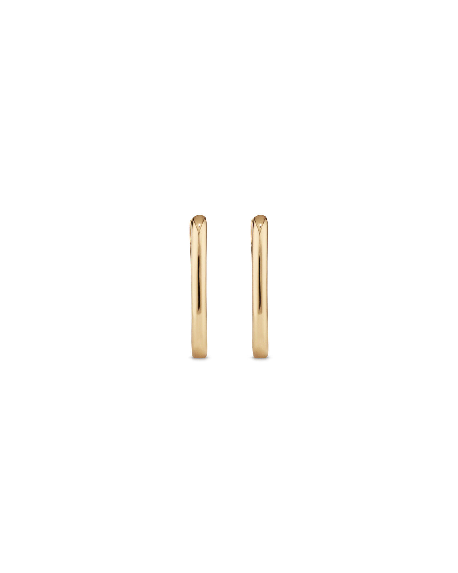 Huggie Paperclip Earrings in 10kt Yellow Gold