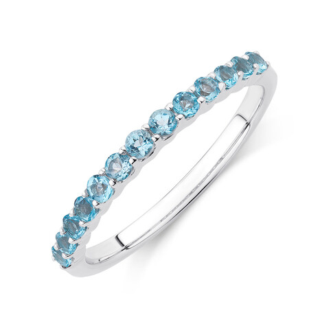 Stacker Ring with Topaz in Sterling Silver Stacker Ring with Topaz in Sterling Silver
