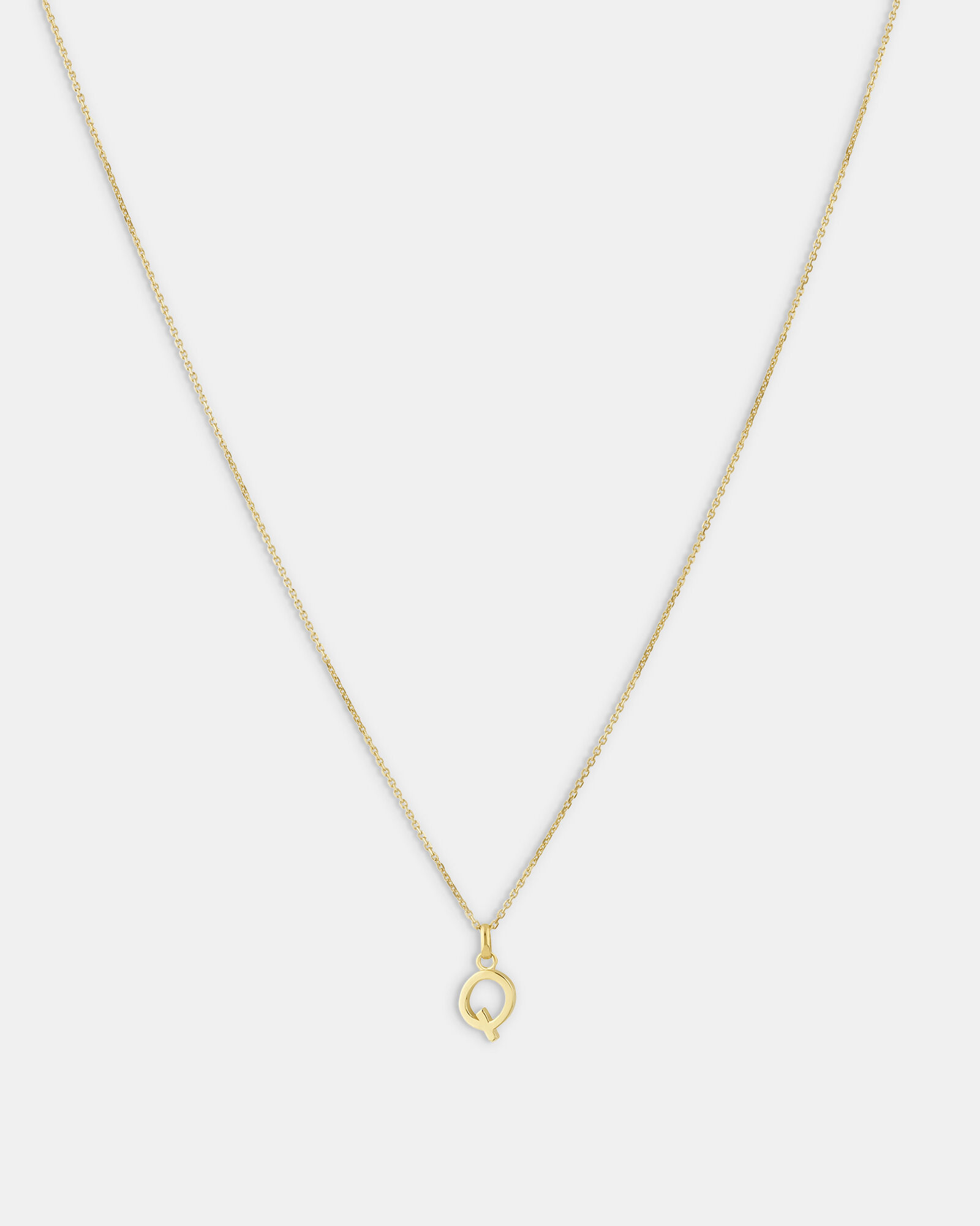 Q Initial Pendant in 10kt Yellow Gold