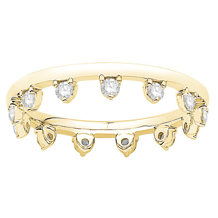 Zipper Ring with 0.44 Carat TW of Diamonds in 10kt Yellow Gold Zipper Ring with 0.44 Carat TW of Diamonds in 10kt Yellow Gold