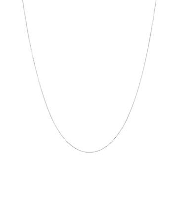 50cm (20") Box Chain in 18kt White Gold 50cm (20") Box Chain in 18kt White Gold
