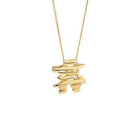 Inukshuk Pendant with Diamonds in 10kt Yellow Gold Inukshuk Pendant with Diamonds in 10kt Yellow Gold