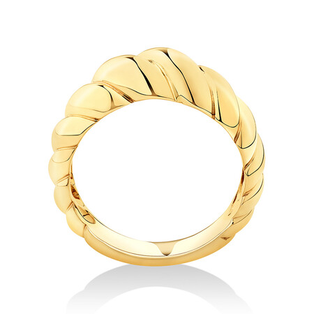 Wide Croissant Dome Ring in 10kt Yellow Gold Wide Croissant Dome Ring in 10kt Yellow Gold