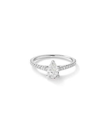 Pear Solitaire Engagement Ring with 1.12ct TW of Diamonds in 14kt White Gold Pear Solitaire Engagement Ring with 1.12ct TW of Diamonds in 14kt White Gold