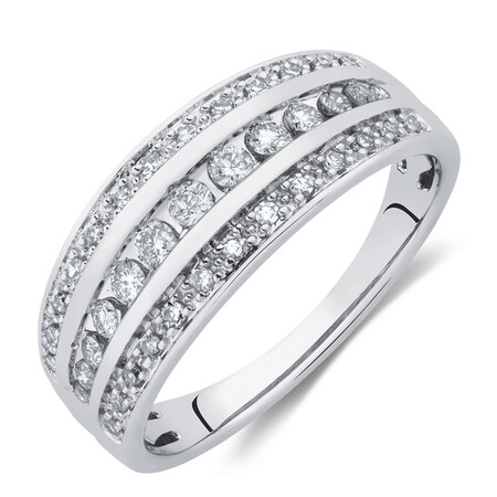 Ring with 0.34 Carat TW of Diamonds in 10kt White Gold Ring with 0.34 Carat TW of Diamonds in 10kt White Gold