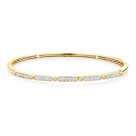 Bangle with 1/2 Carat TW of Diamonds in 10kt Yellow Gold Bangle with 1/2 Carat TW of Diamonds in 10kt Yellow Gold