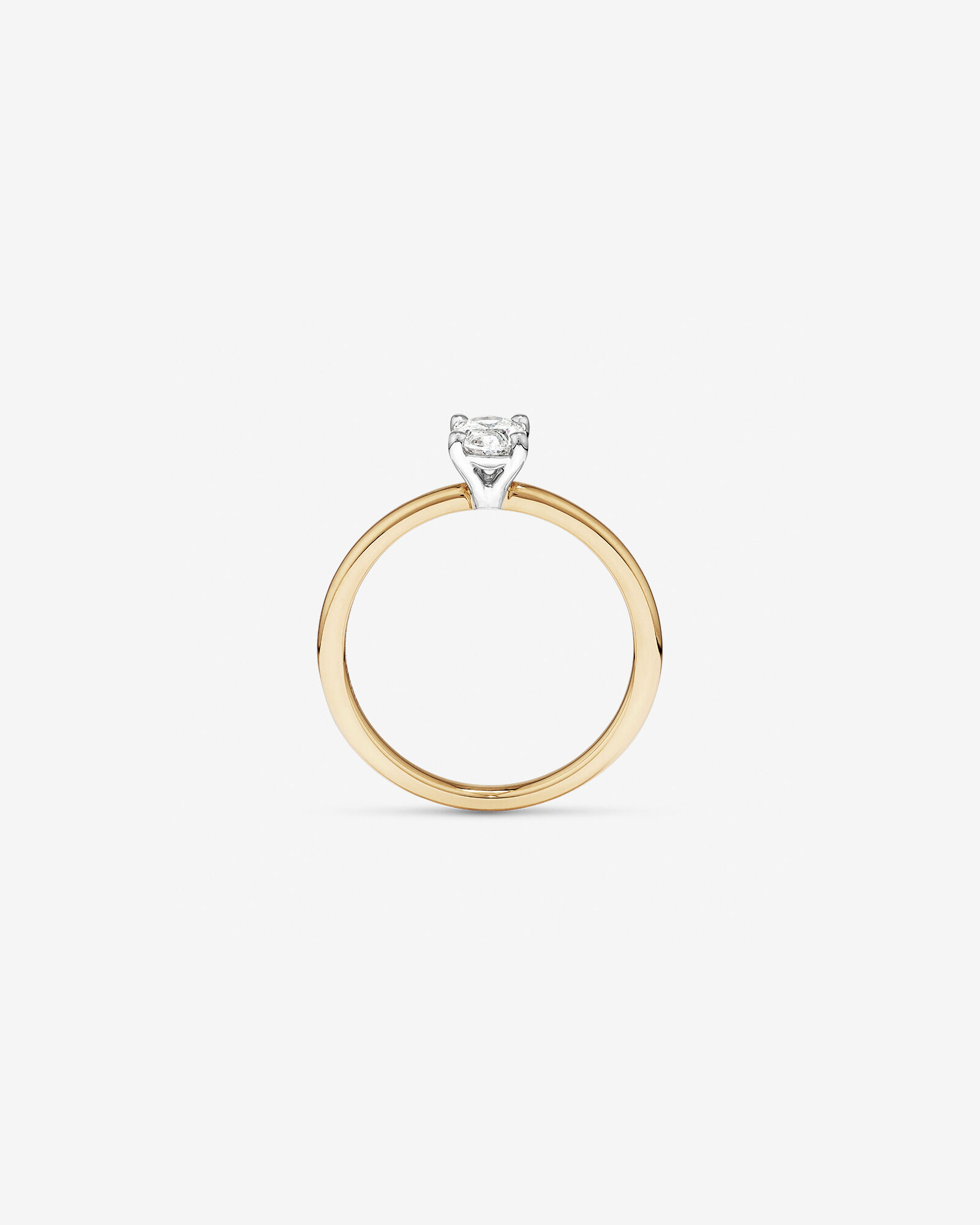 Solitaire Engagement Ring with 0.50 Carat TW of Diamonds in 18kt Yellow and White Gold