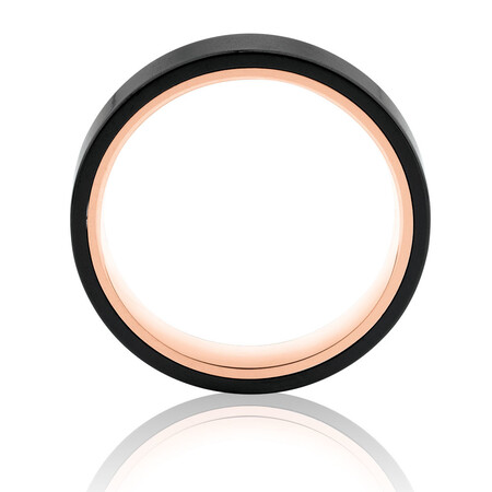 4mm Ring in Black Titanium & 10kt Rose Gold 4mm Ring in Black Titanium & 10kt Rose Gold