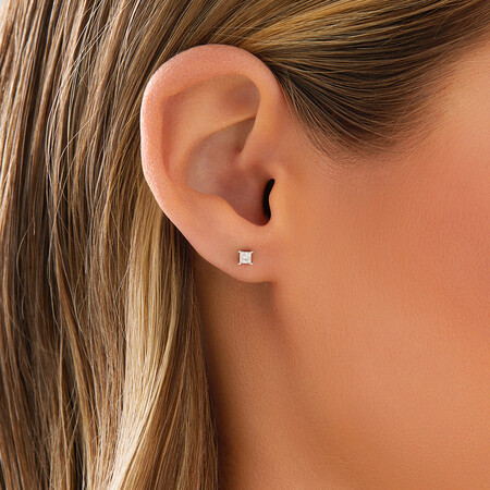 Stud Earrings with 0.23 Carat TW of Diamonds in 10kt White Gold Stud Earrings with 0.23 Carat TW of Diamonds in 10kt White Gold