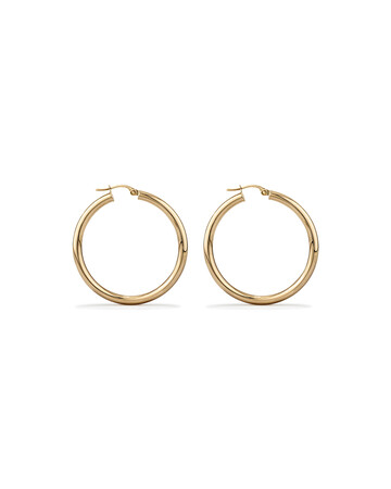 35mm Hoop Earrings in 10kt Yellow Gold 35mm Hoop Earrings in 10kt Yellow Gold