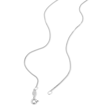 45cm (18") 1mm Width Curb Chain in 10kt White Gold 45cm (18") 1mm Width Curb Chain in 10kt White Gold