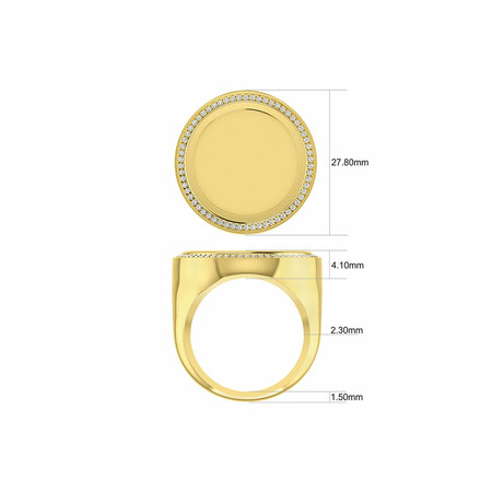 Sovereign Coin Ring with 0.30 Carat TW of Diamonds in 10kt & 22kt Yellow Gold Sovereign Coin Ring with 0.30 Carat TW of Diamonds in 10kt & 22kt Yellow Gold