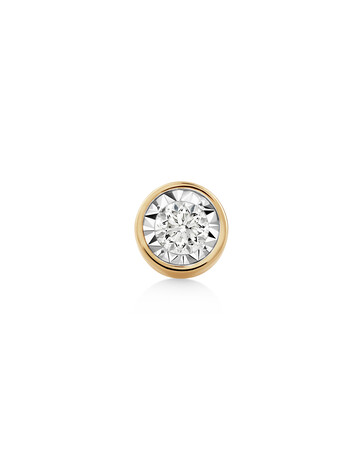 Single Solitaire Stud Earring with 0.18 Carat TW of Diamonds In 10kt Yellow Gold Single Solitaire Stud Earring with 0.18 Carat TW of Diamonds In 10kt Yellow Gold