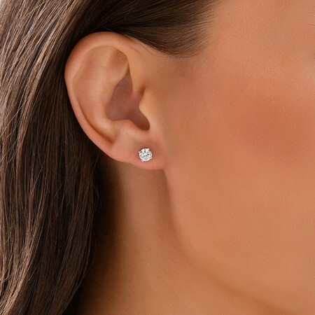 Classic Stud Earrings with 0.96 Carat TW of Diamonds in 14kt White Gold Classic Stud Earrings with 0.96 Carat TW of Diamonds in 14kt White Gold
