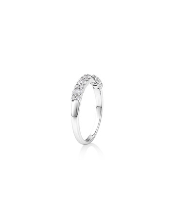 Wedding Ring with 0.46 Carat TW Diamonds in 14kt White Gold Wedding Ring with 0.46 Carat TW Diamonds in 14kt White Gold