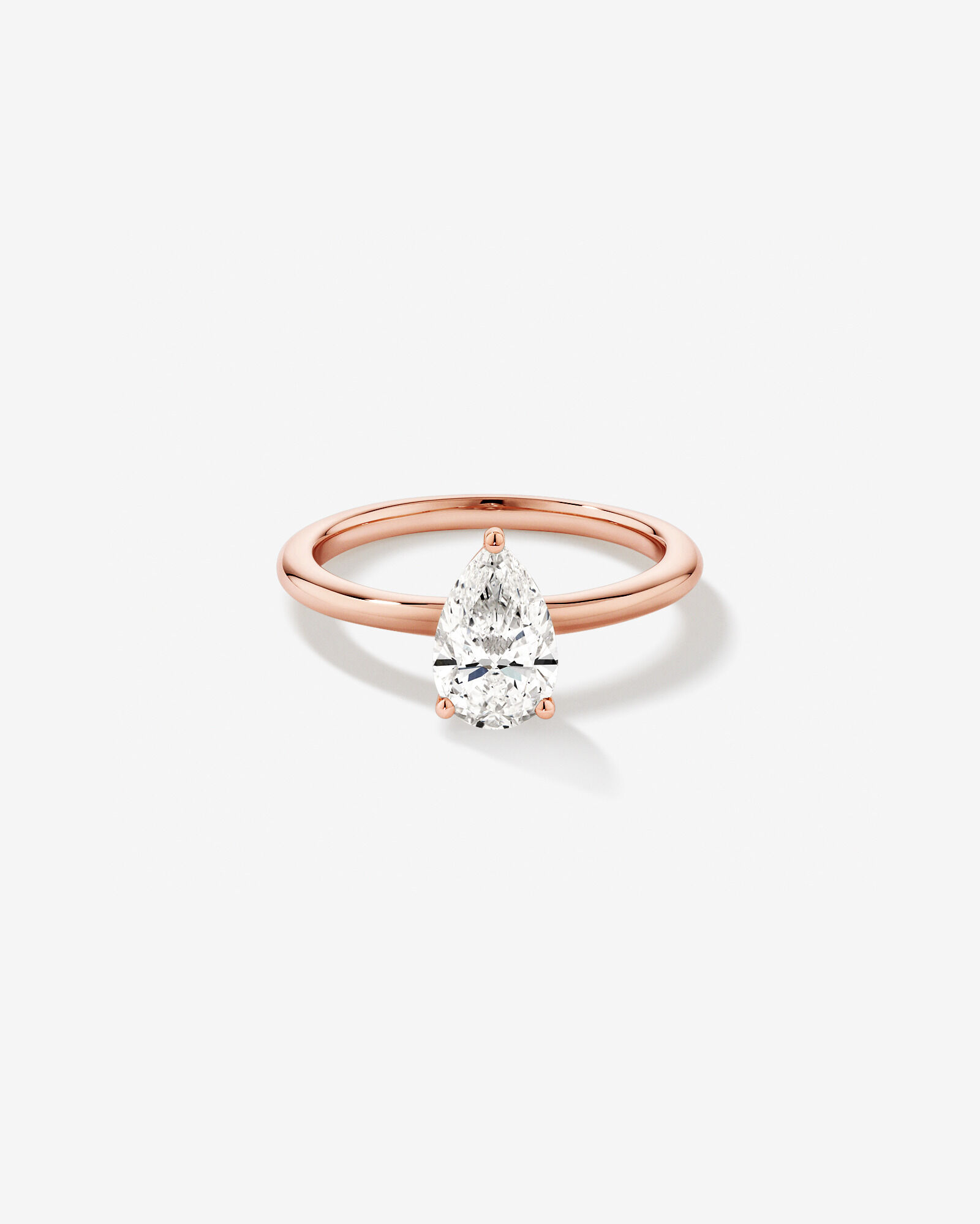 1.25 Carat TW Pear Laboratory-Grown Diamond Solitaire Engagement ring in 14kt Rose Gold